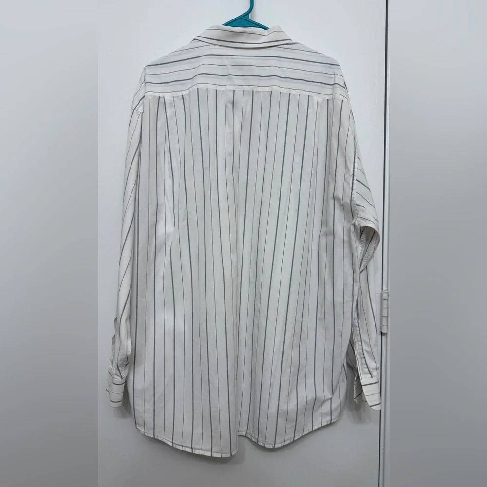 Vintage Pierre Balmain 17.5 34 Striped Dress Shirt Made In Canada XL - Picture 5 of 8